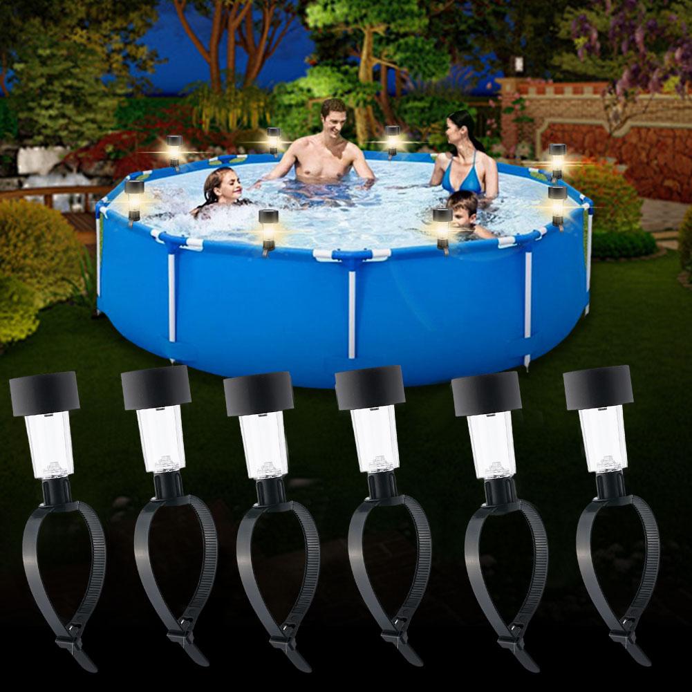 Outdoor Lighting On Fence - 1/6PCS Solar LED Pool Light Frame