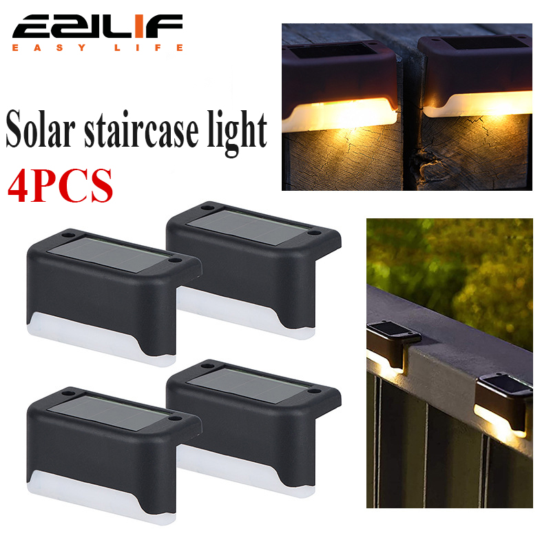 Outdoor Lighting On Fence - 4PCS Solar Deck Light Outdoor IP65