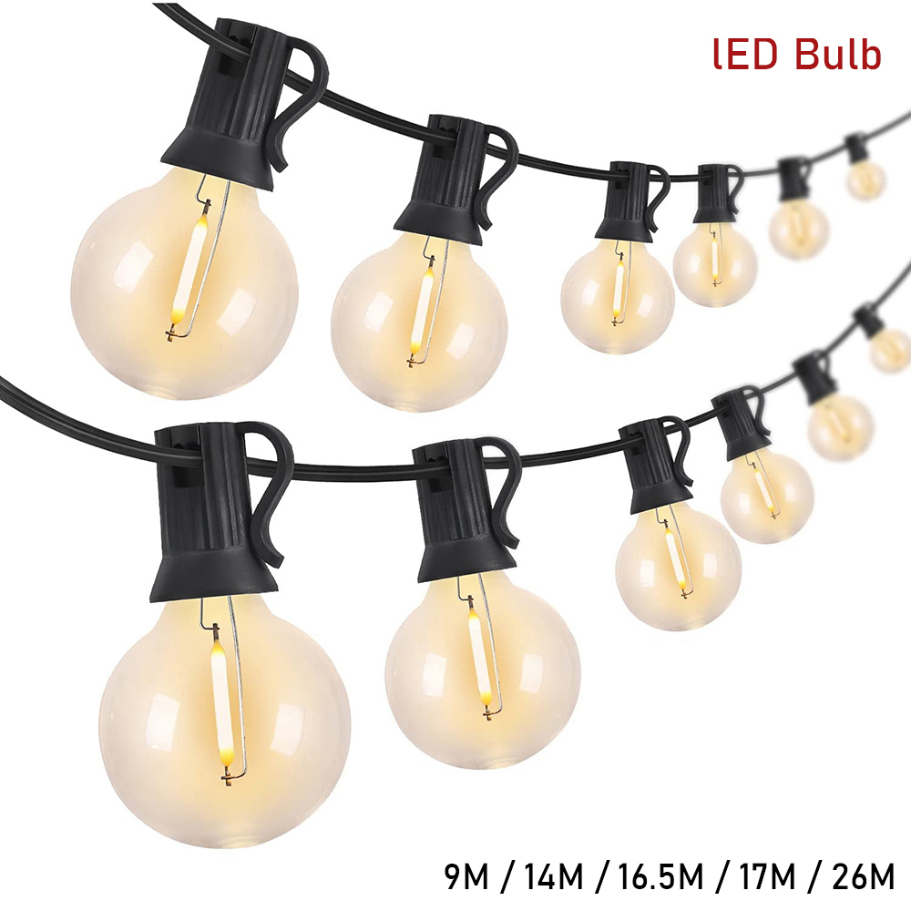 Outdoor Lighting On Fence - 7/26M Festoon LED Globe String Fairy