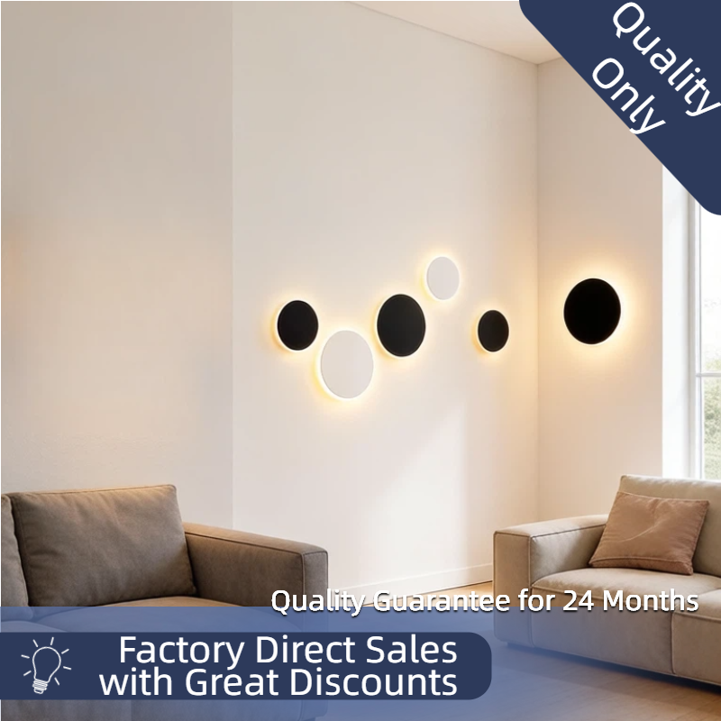 Outdoor Lighting Up And Down - Nordic Minimalist Round LED Wall Light,