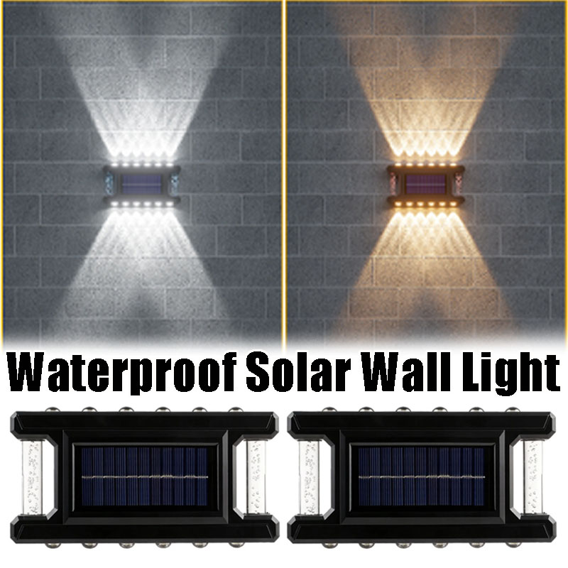 Outdoor Lighting On Fence - Solar Outdoor Wall Light, Rainproof Landscape