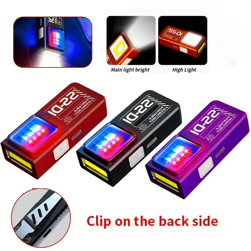Outdoor Lighting Bollards - LED COB Mini Flashlight USB Rechargeable