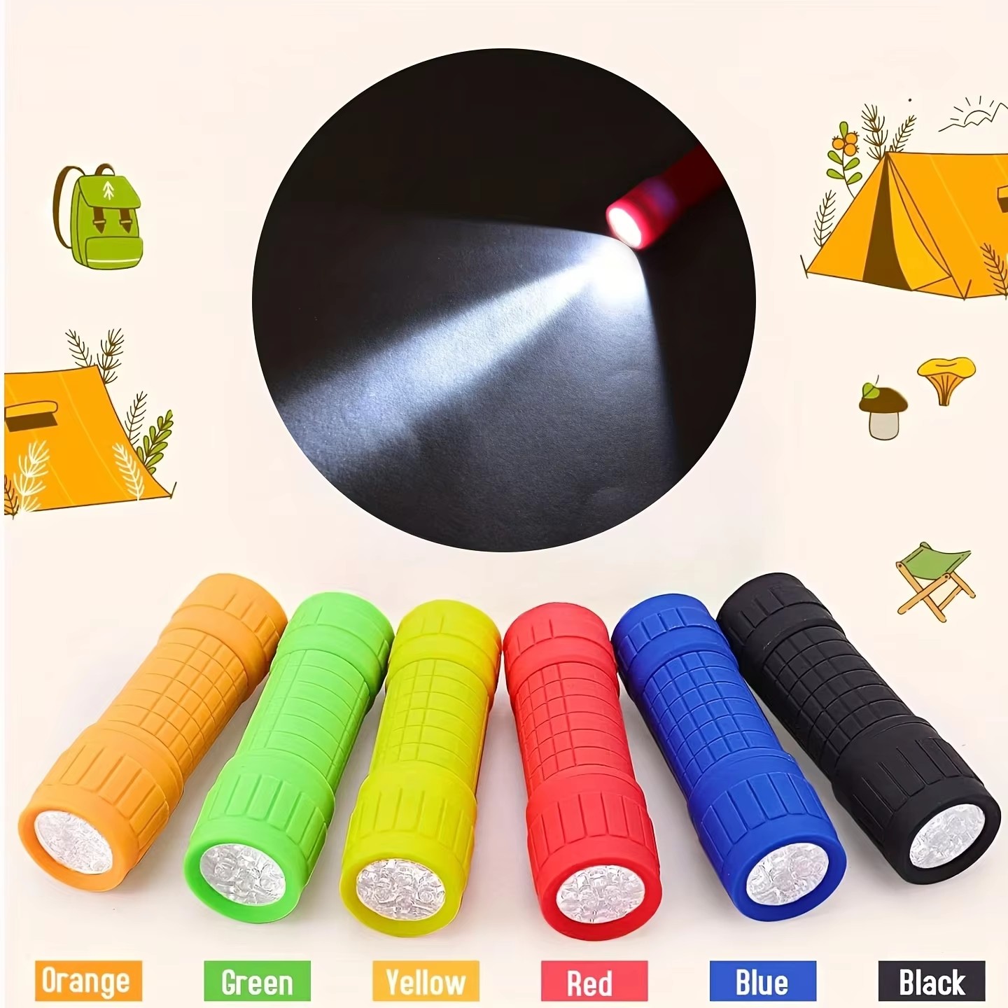 Outdoor Lighting Bollards - Mini Portable LED Flashlight Nine XPE