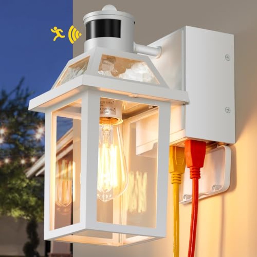 Porch Lights with GFCI Outlet, - Outdoor Lighting No Outlet reseña y precio