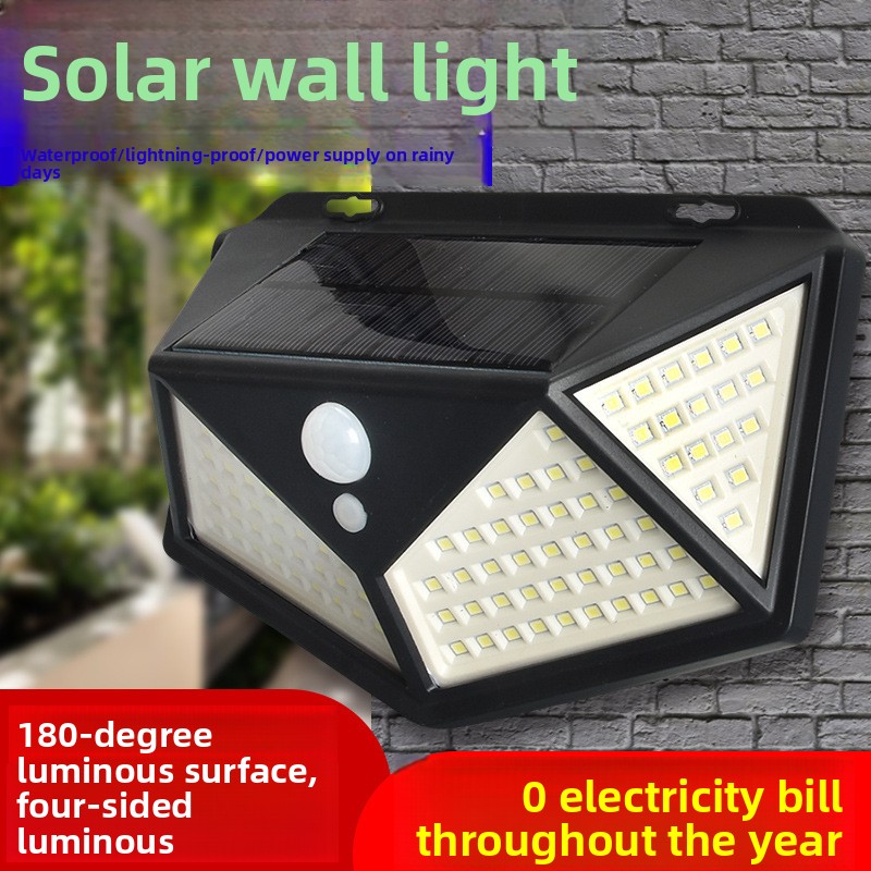 114LED Solar Panel Wall Light, - Outdoor Lighting On Amazon reseña y precio