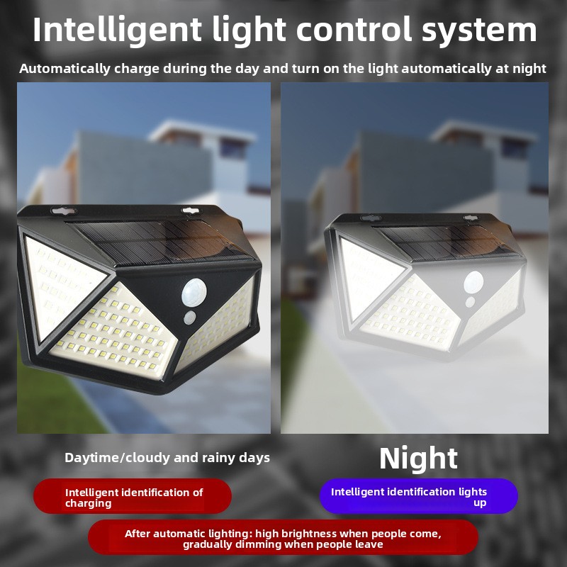 114LED Solar Panel Wall Light, - Outdoor Lighting On Amazon reseña y precio