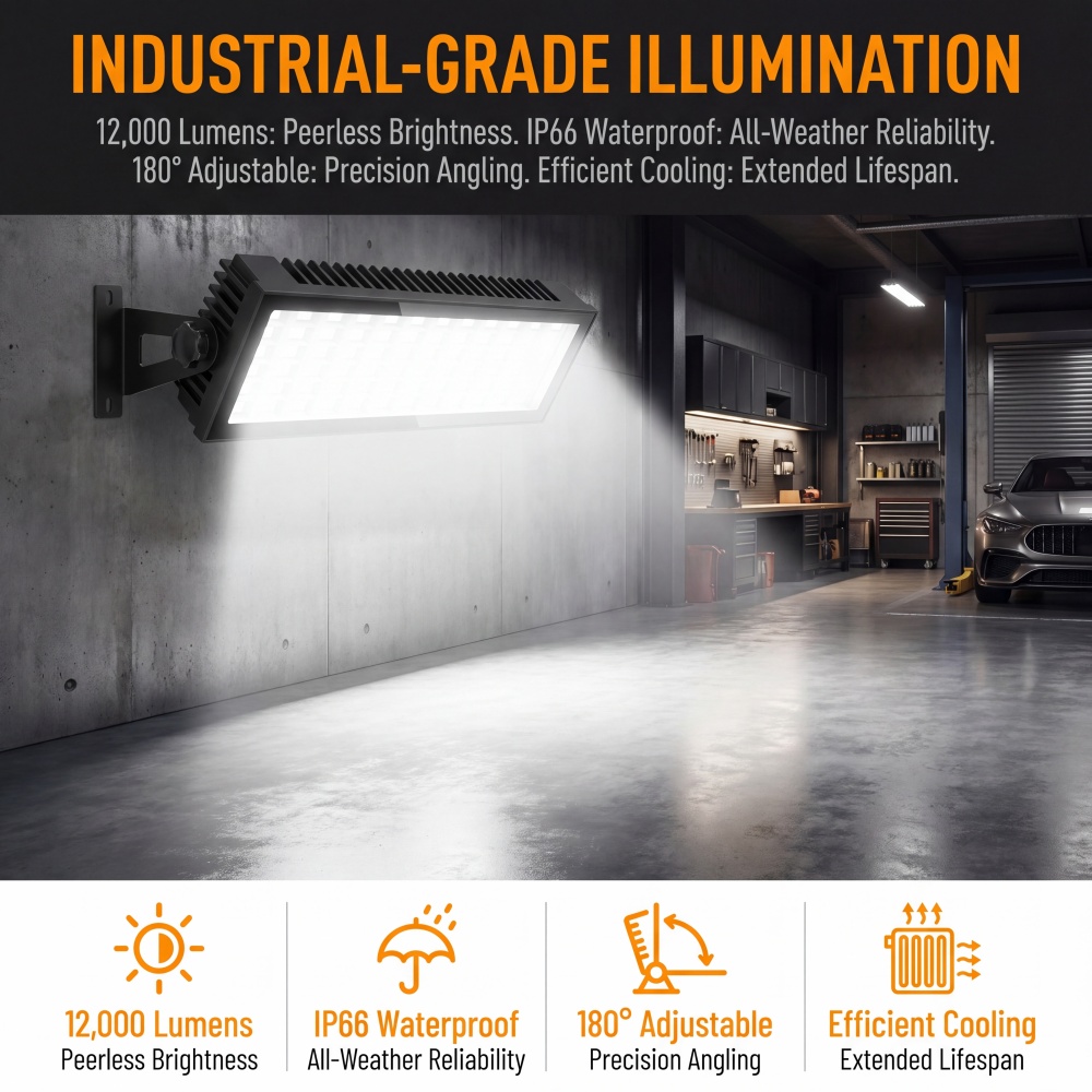 LED Shop Lights, 144W 12000LM  - Outdoor Lighting No Outlet reseña y precio