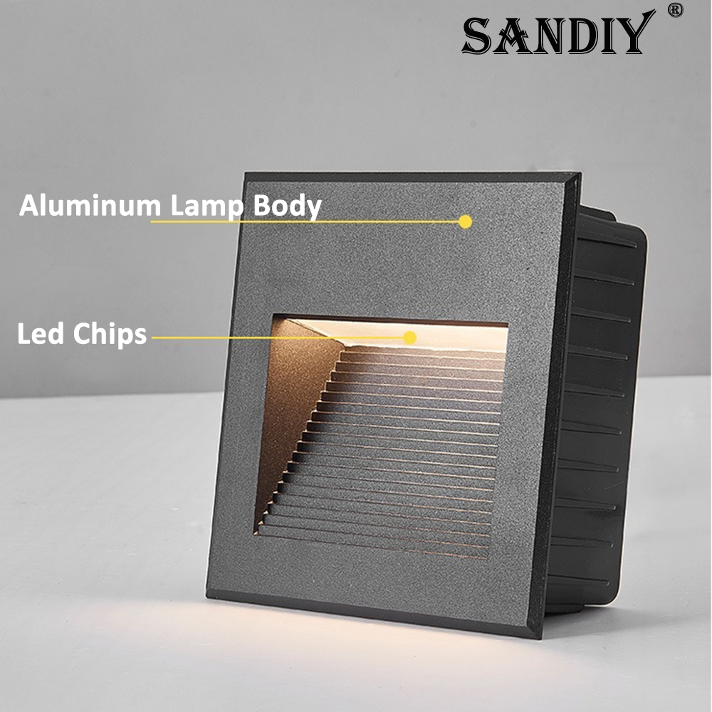 SANDIY Recessed Outdoor Wall S - Outdoor Lighting Up And Down reseña y precio