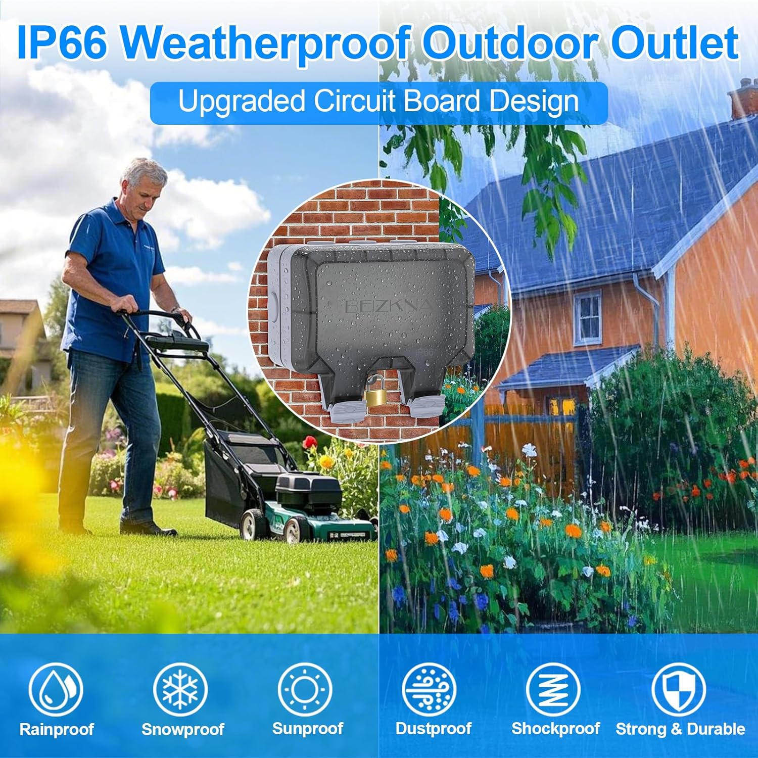 IP66 Waterproof Outdoor Outlet - Outdoor Lighting No Outlet reseña y precio
