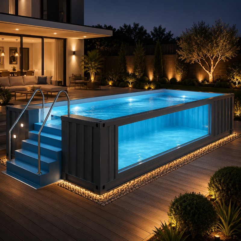 Container Pool Shipping Contai - Outdoor Lighting No Outlet reseña y precio