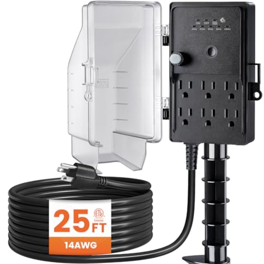 Outdoor Power Stake Dusk to Da - Outdoor Lighting No Outlet reseña y precio