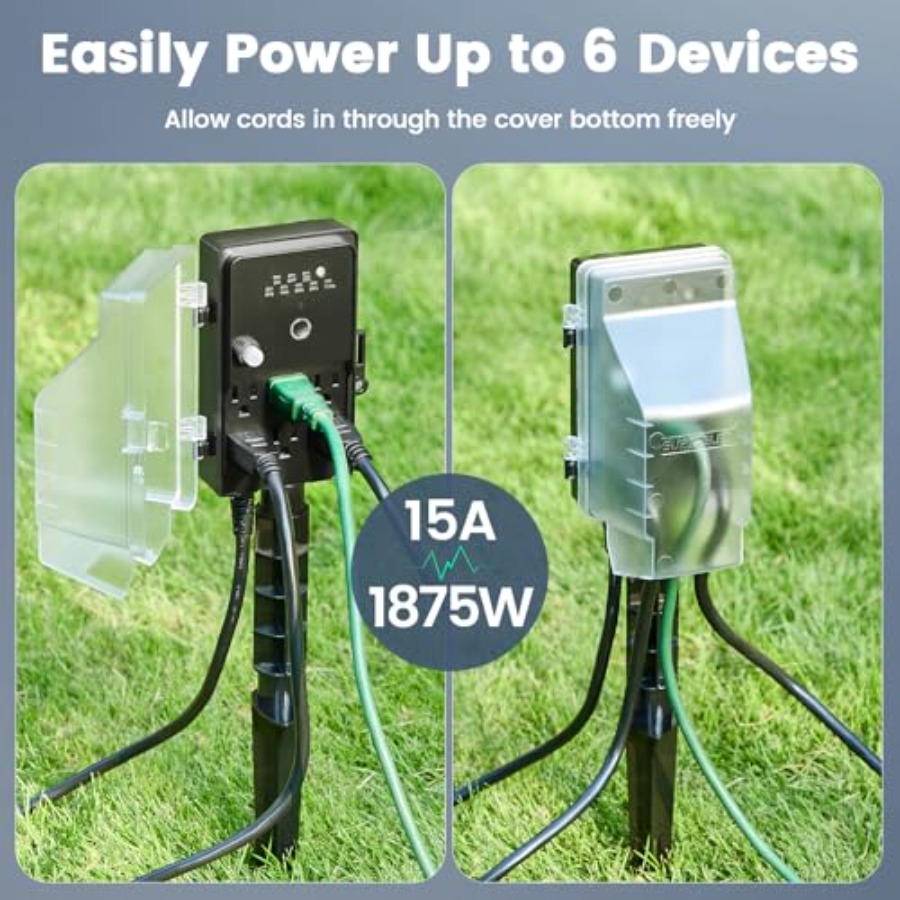 Outdoor Power Stake Dusk to Da - Outdoor Lighting No Outlet reseña y precio
