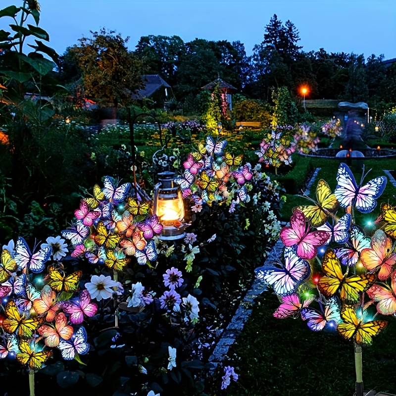Solar LED Butterfly Garden Lig - Outdoor Lighting For Backyard reseña y precio
