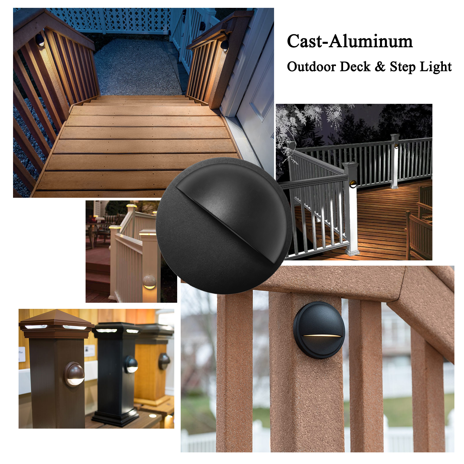 QACA Aluminum LED Deck Light O - Outdoor Yard Lighting Fixtures reseña y precio