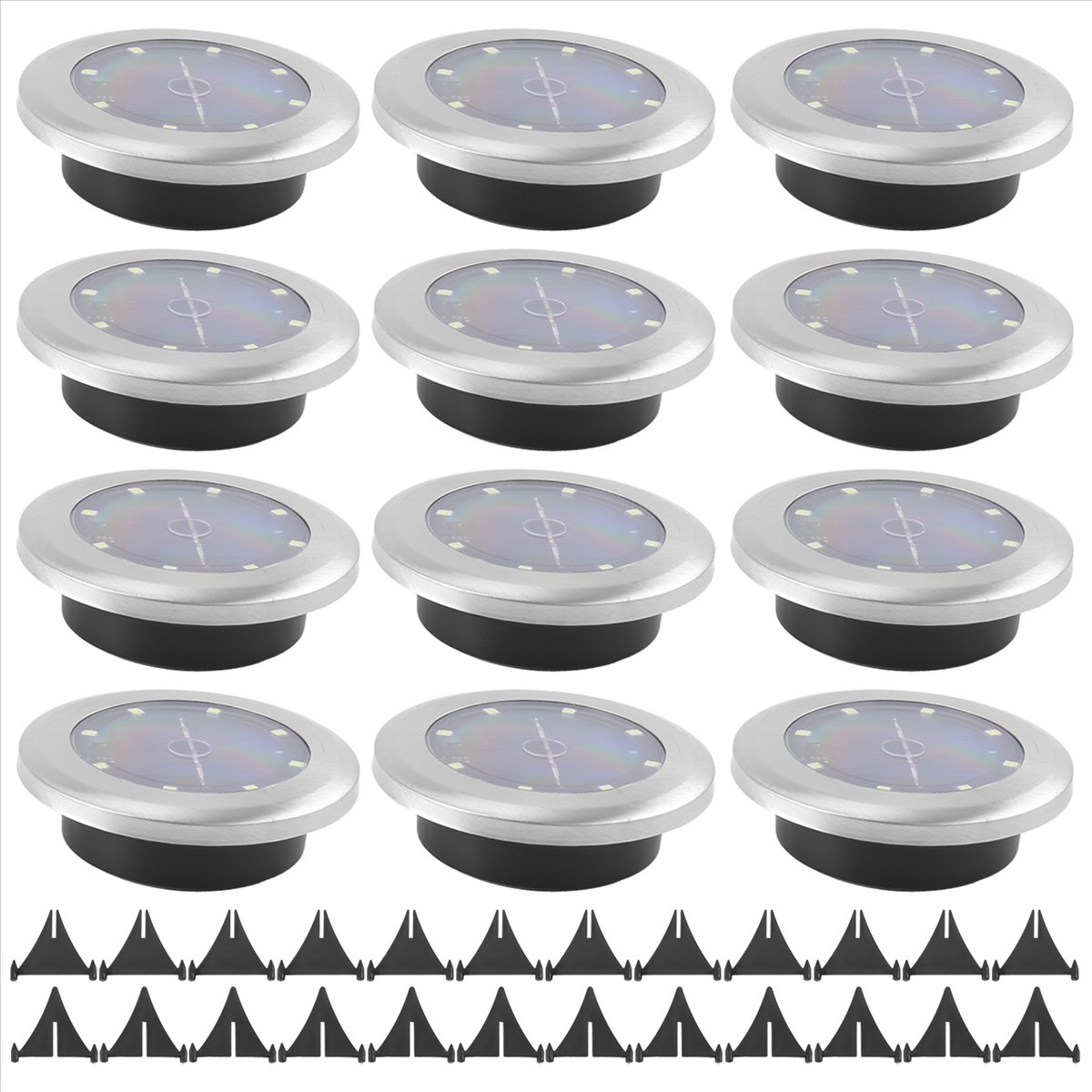 *A14E 12 Pack Solar Lights Out - Outdoor Lighting For Backyard reseña y precio