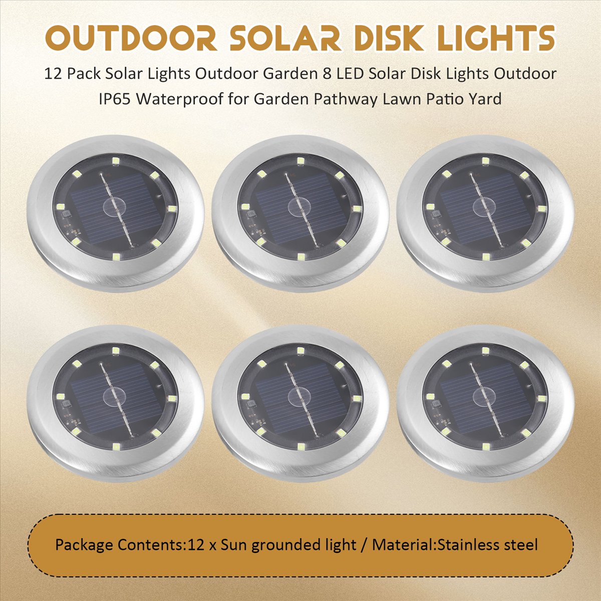 *A14E 12 Pack Solar Lights Out - Outdoor Lighting For Backyard reseña y precio