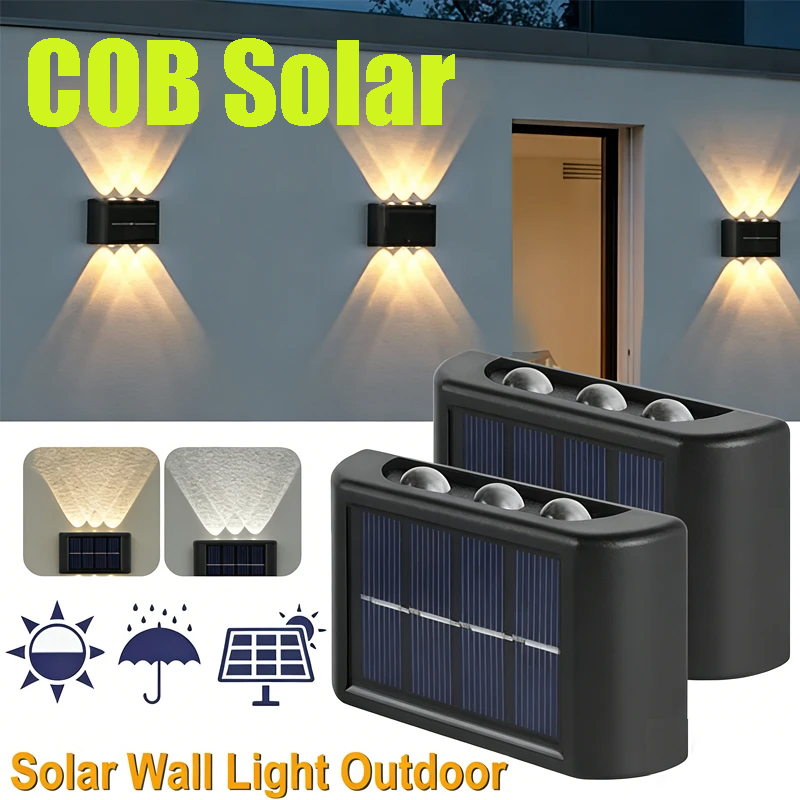 COB Solar Wall Lamp Outdoor Wa - Outdoor Lighting Up And Down reseña y precio