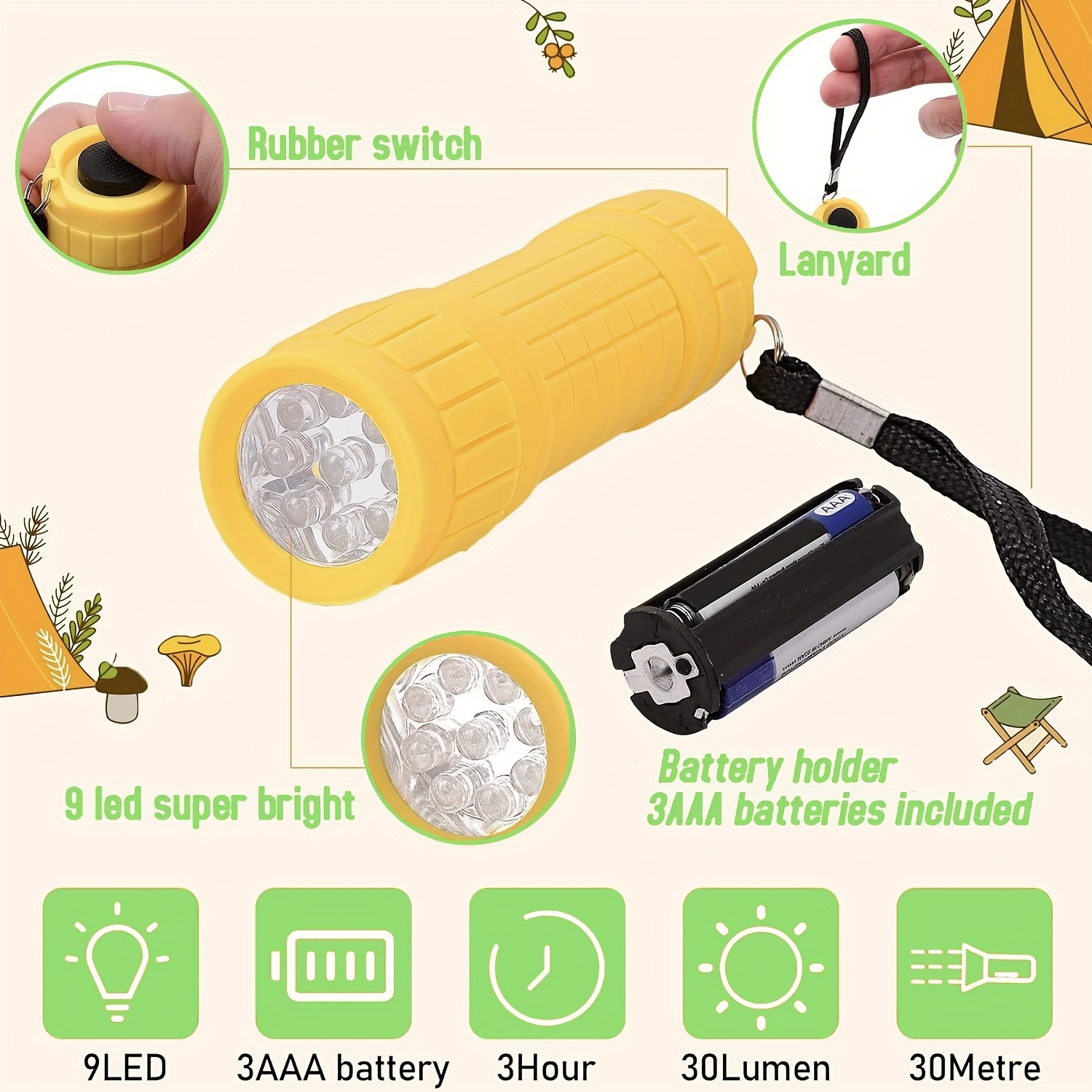 Mini Portable Flashlight Nine  - Outdoor Lighting Bollards reseña y precio