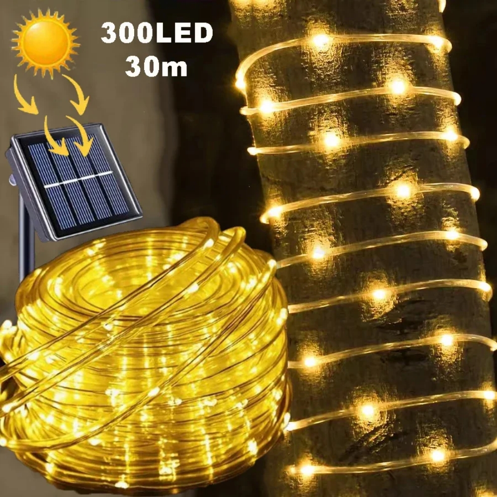 LED Solar Strip Rope Tube Fair - Outdoor Lighting On Fence reseña y precio