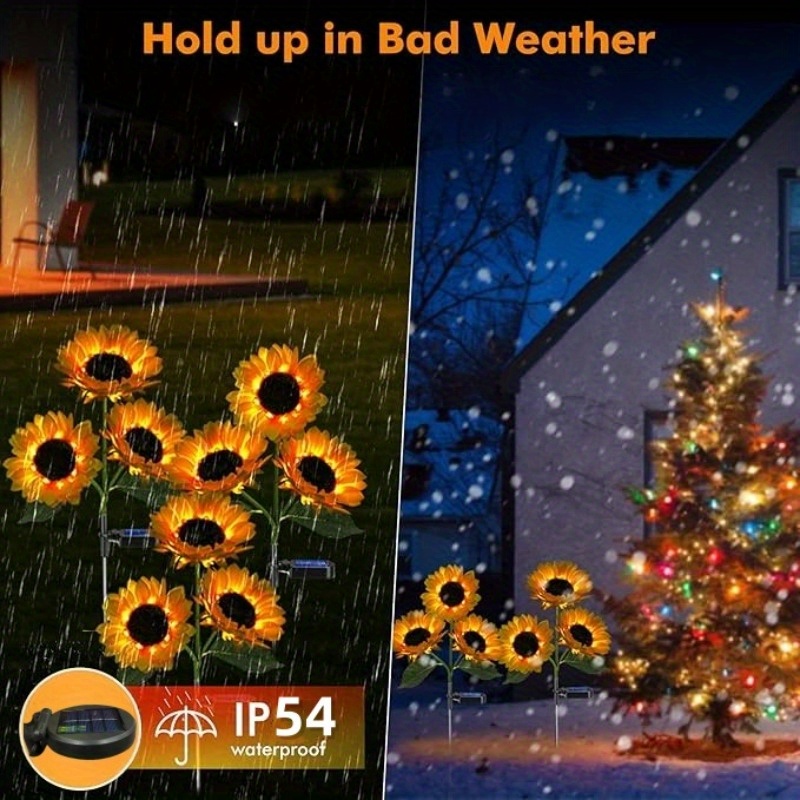 Solar Sunflower Lamp Outdoor S - Outdoor Lighting On Fence reseña y precio