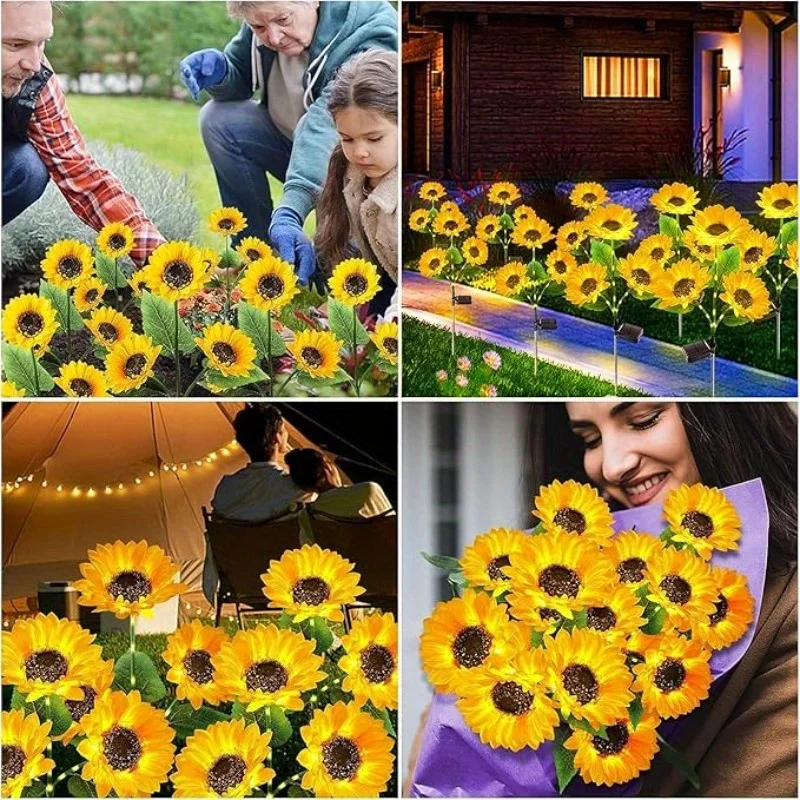 Solar Sunflower Lamp Outdoor S - Outdoor Lighting On Fence reseña y precio