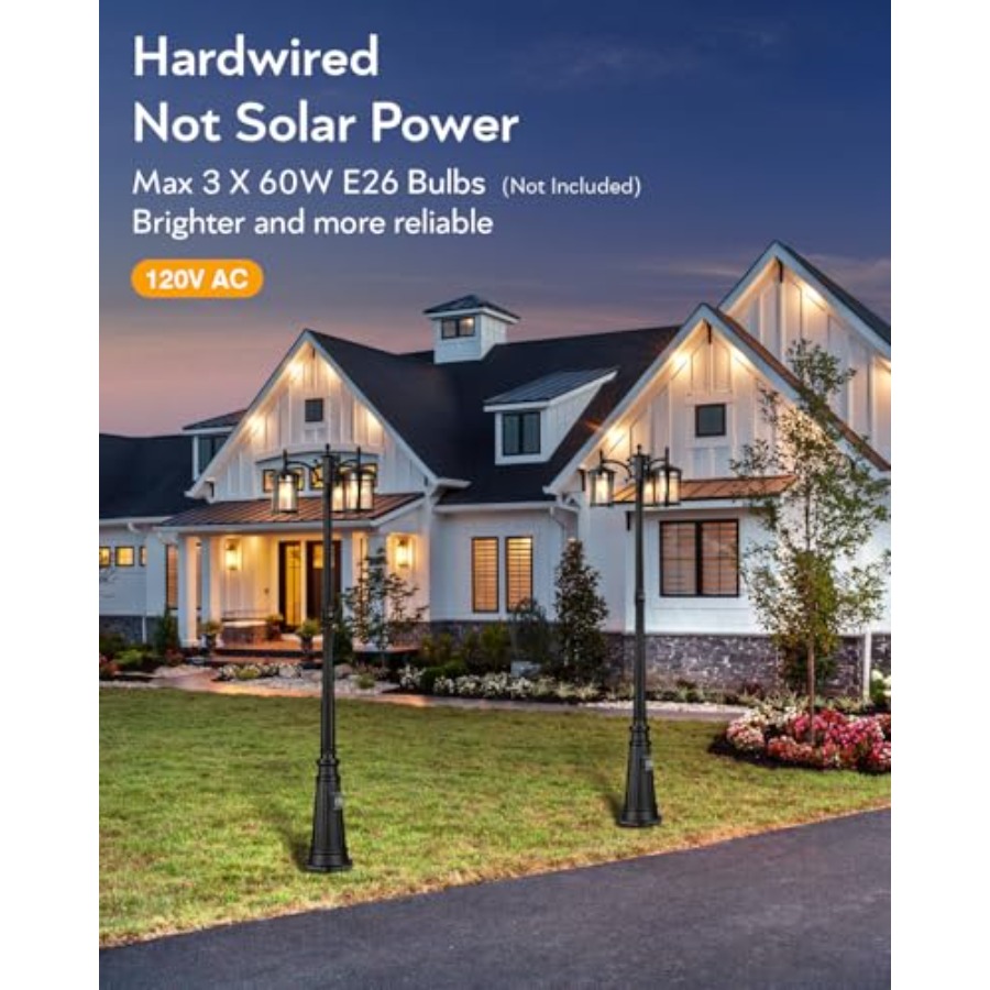 Dusk to Dawn Outdoor Post Ligh - Outdoor Lighting No Outlet reseña y precio