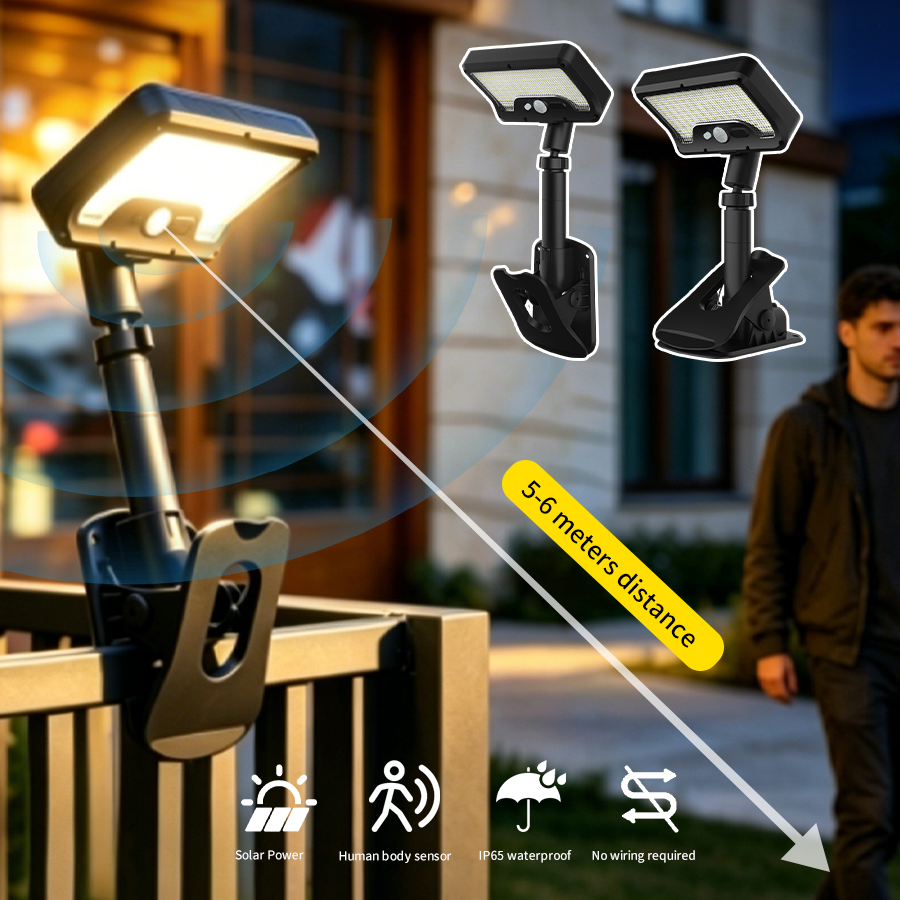 Solar LED Street Lights Outdoo - Outdoor Lighting On Fence reseña y precio