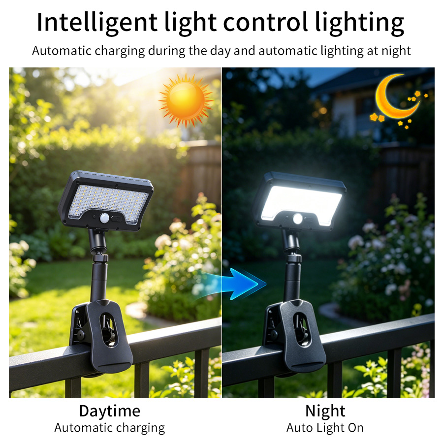 Solar LED Street Lights Outdoo - Outdoor Lighting On Fence reseña y precio