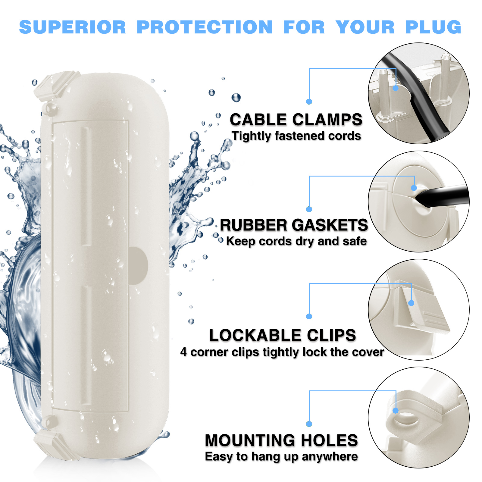 2 Pack Waterproof Outdoor Conn - Outdoor Lighting Manufacturers reseña y precio