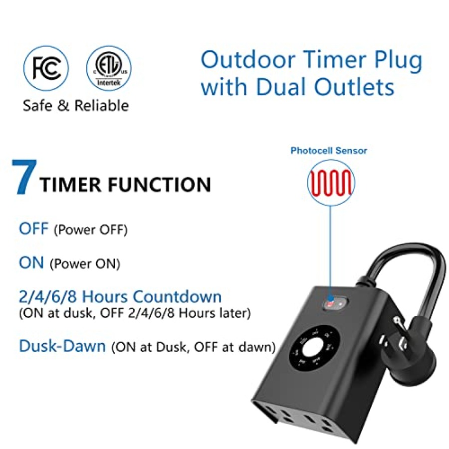 Outdoor Sensor Timer for Light - Outdoor Lighting No Outlet reseña y precio