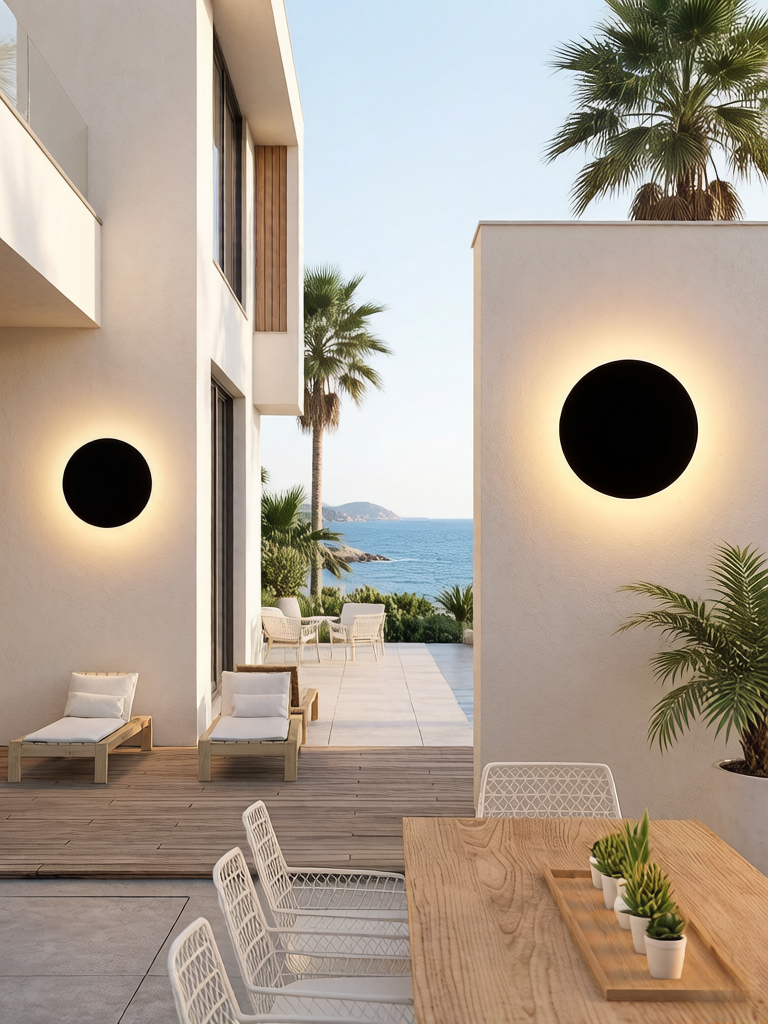 Nordic Minimalist Round LED Wa - Outdoor Lighting Up And Down reseña y precio