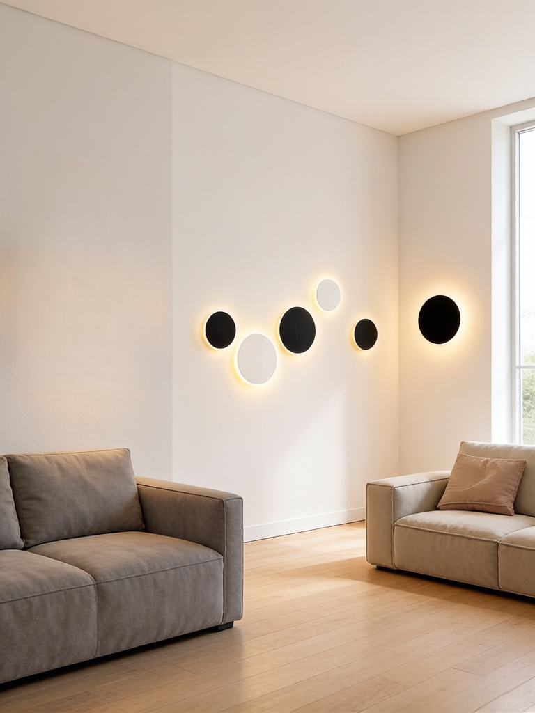Nordic Minimalist Round LED Wa - Outdoor Lighting Up And Down reseña y precio