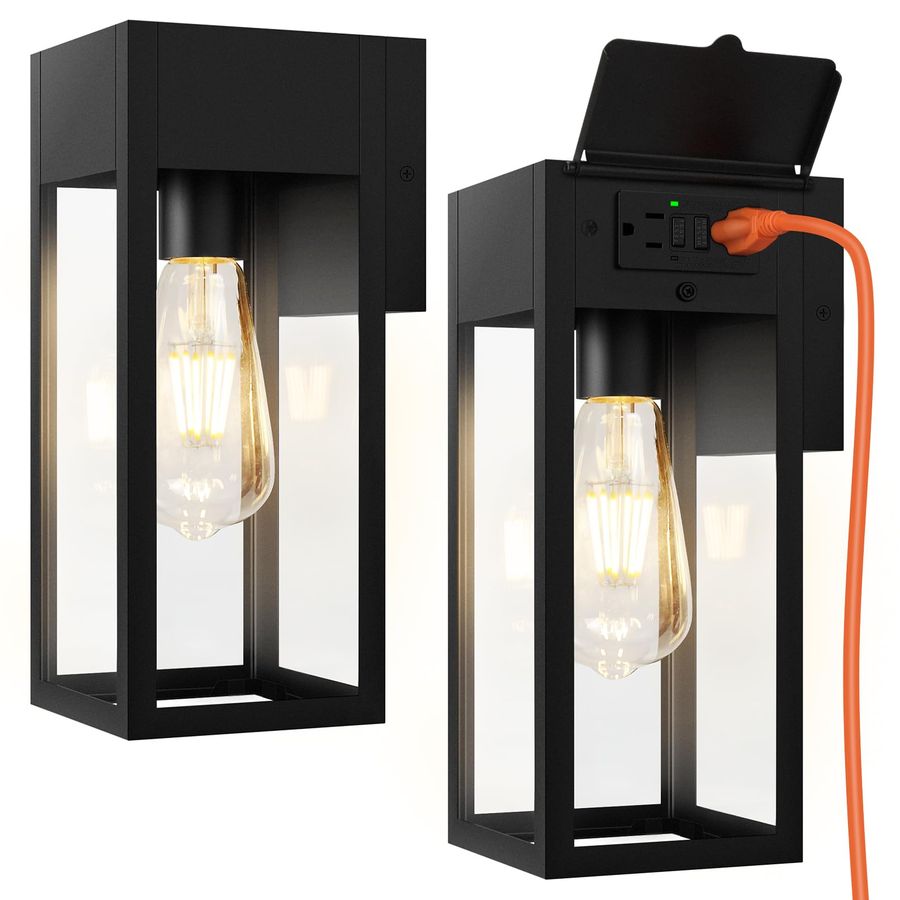 Pack Porch Lights Outdoor Wall - Outdoor Lighting No Outlet reseña y precio
