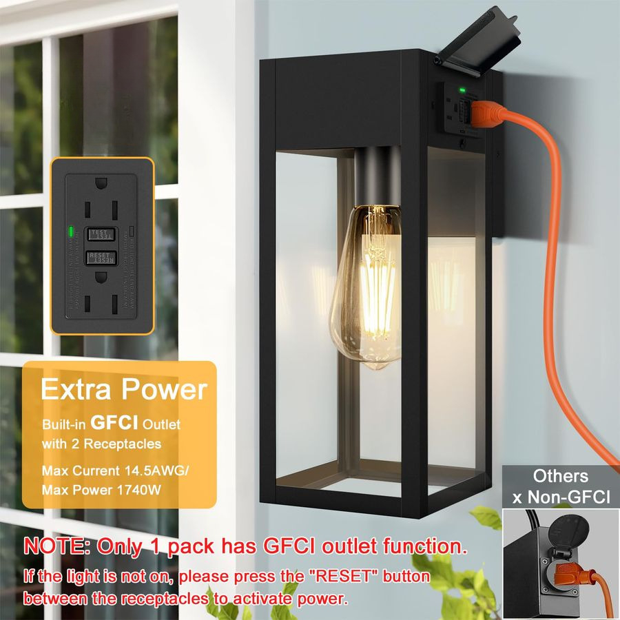 Pack Porch Lights Outdoor Wall - Outdoor Lighting No Outlet reseña y precio