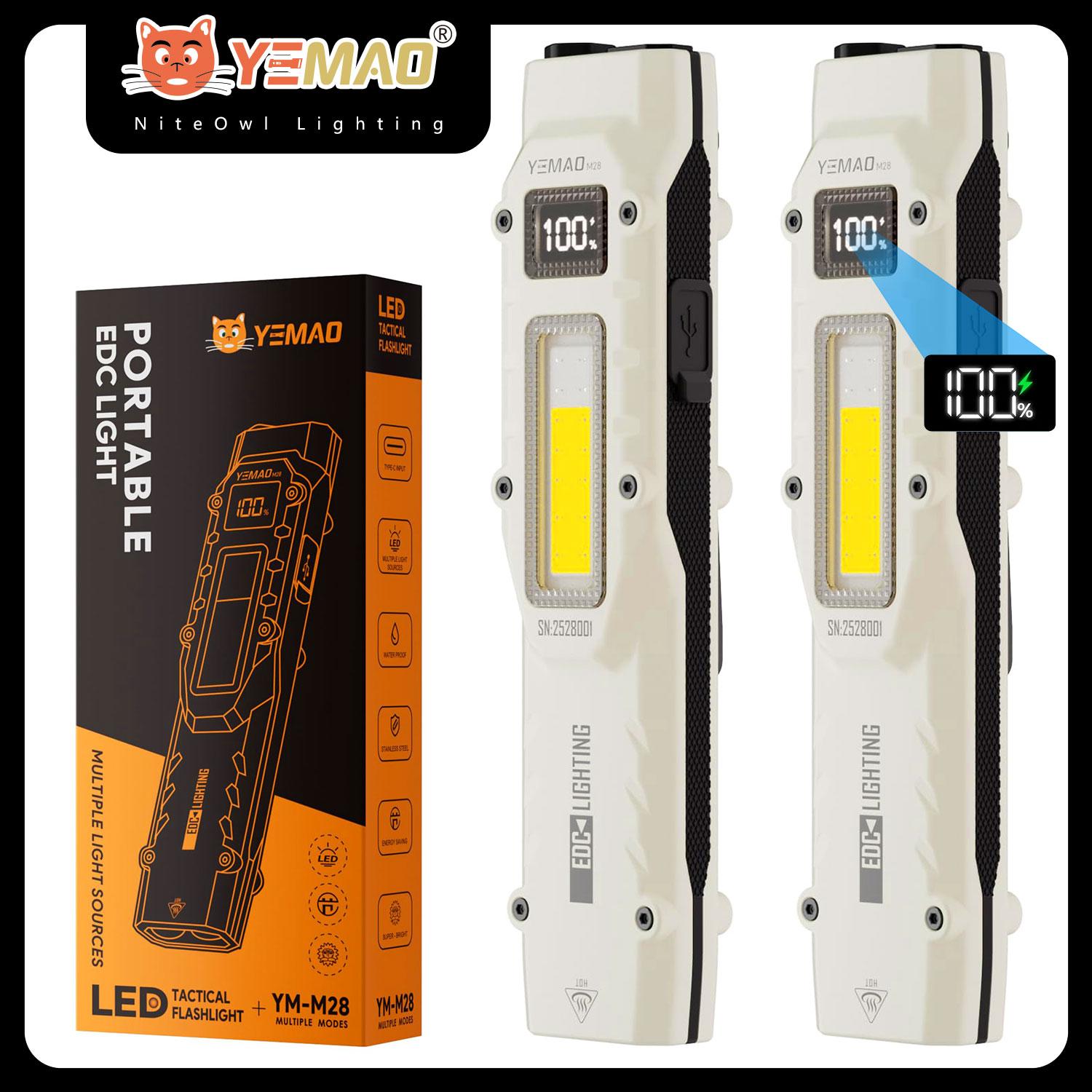 YEMAO M28 Super Bright EDC Fla - Outdoor Lighting Bollards reseña y precio