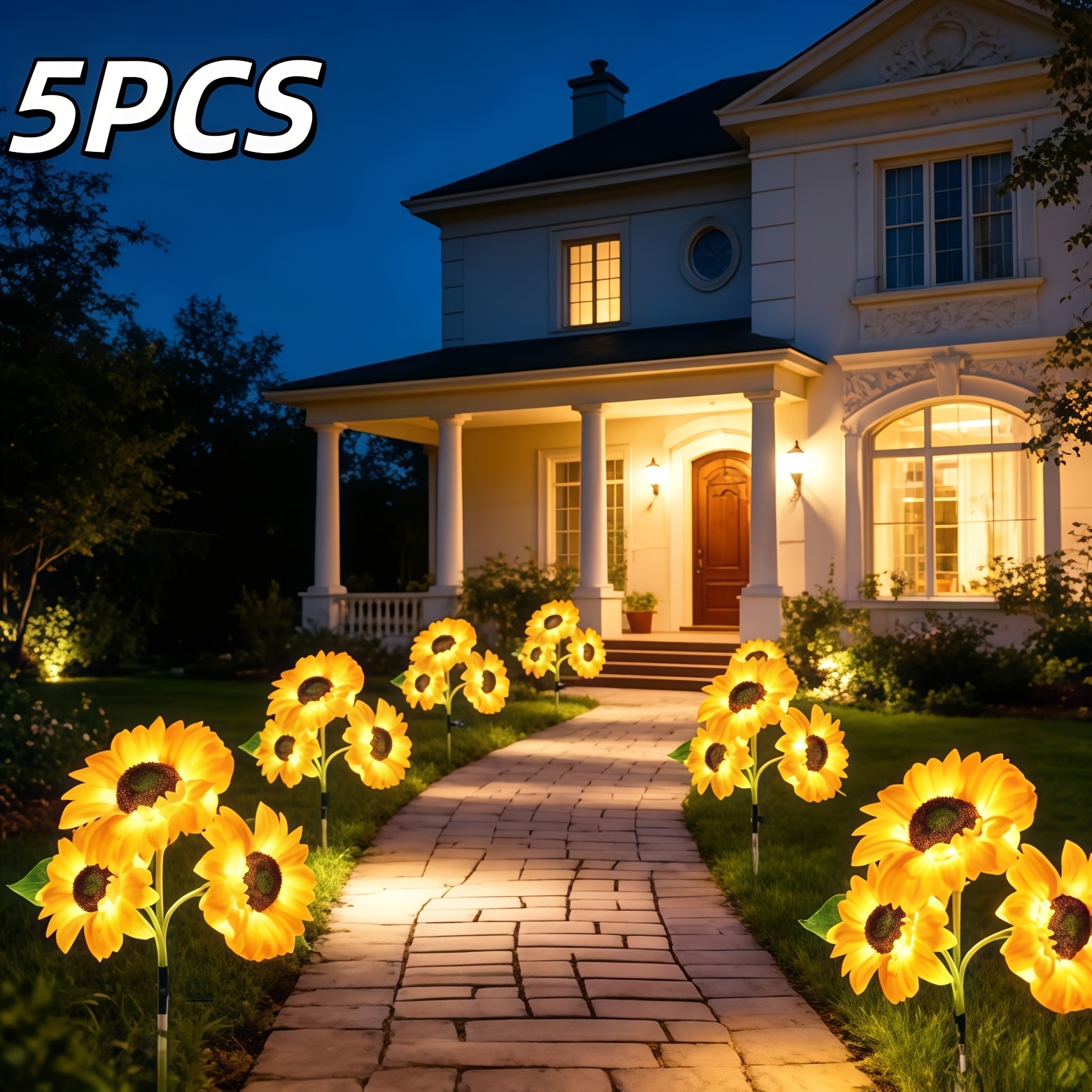 5pcs Solar Sunflower Lights, L - Outdoor Lighting Pathway reseña y precio
