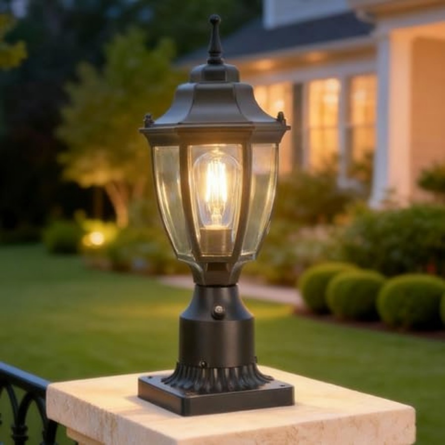 Dusk to Dawn Outdoor Post Ligh - Outdoor Yard Lighting Fixtures reseña y precio