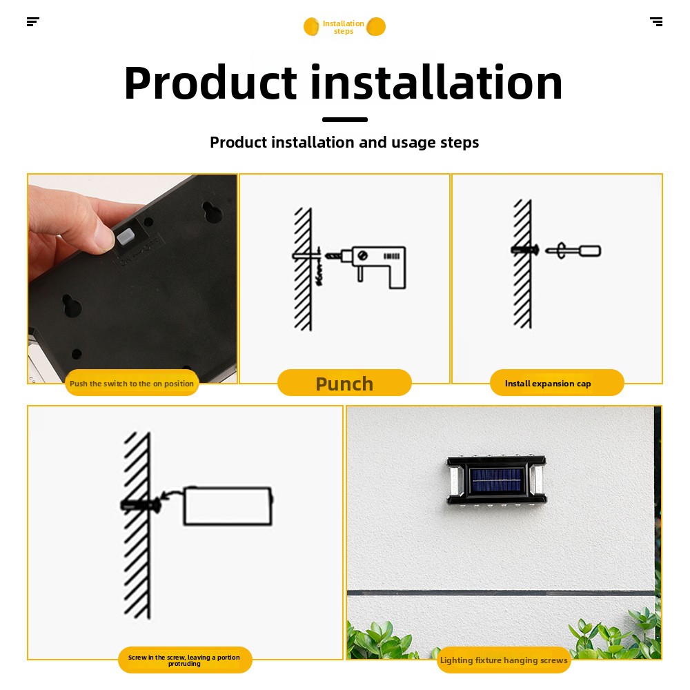 Solar Outdoor Wall Light, Rain - Outdoor Lighting On Fence reseña y precio