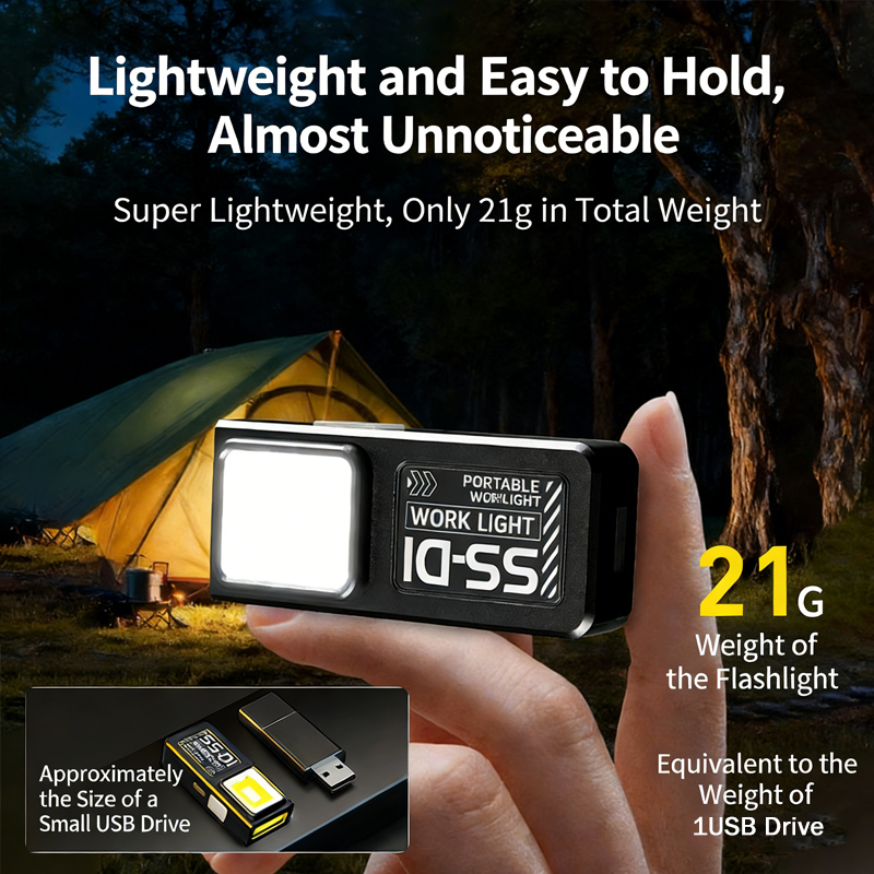 LED COB Mini Flashlight USB Re - Outdoor Lighting Bollards reseña y precio