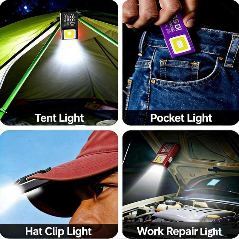 LED COB Mini Flashlight USB Re - Outdoor Lighting Bollards reseña y precio