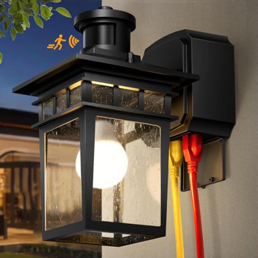 Motion Sensor Outdoor Porch Li - Outdoor Lighting No Outlet reseña y precio