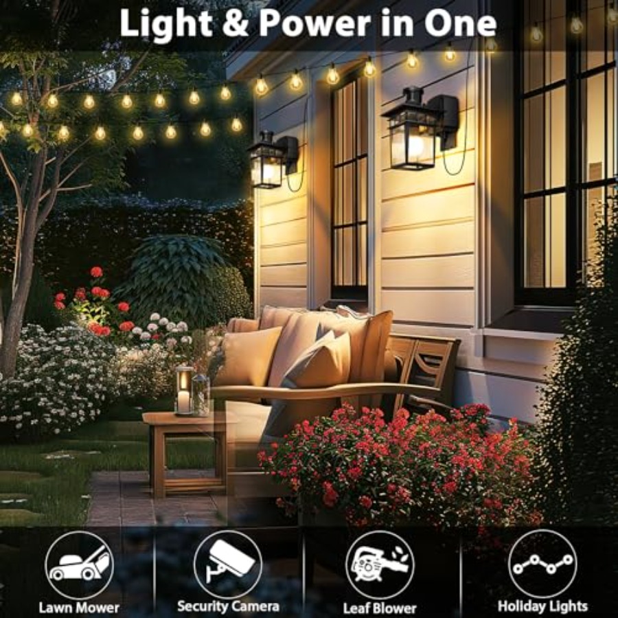 Motion Sensor Outdoor Porch Li - Outdoor Lighting No Outlet reseña y precio