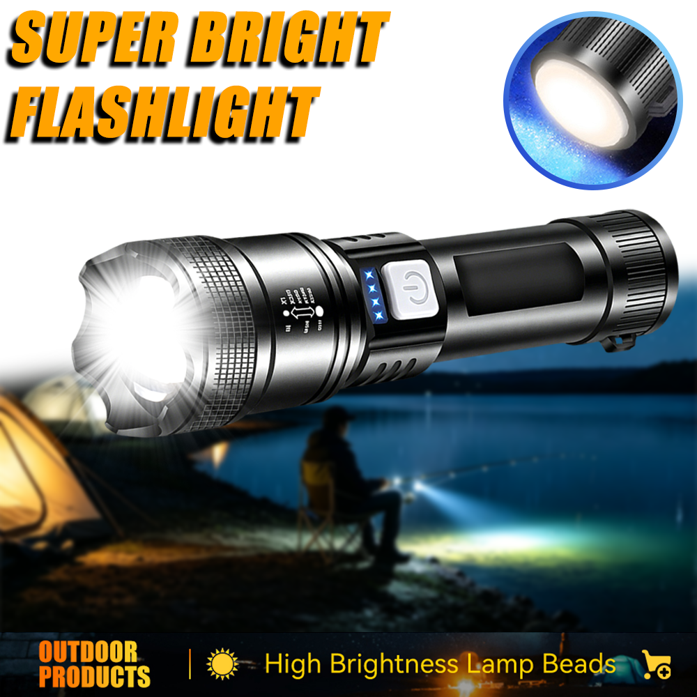 Powerful LED Flashlight USB Re - Outdoor Lighting Bollards reseña y precio
