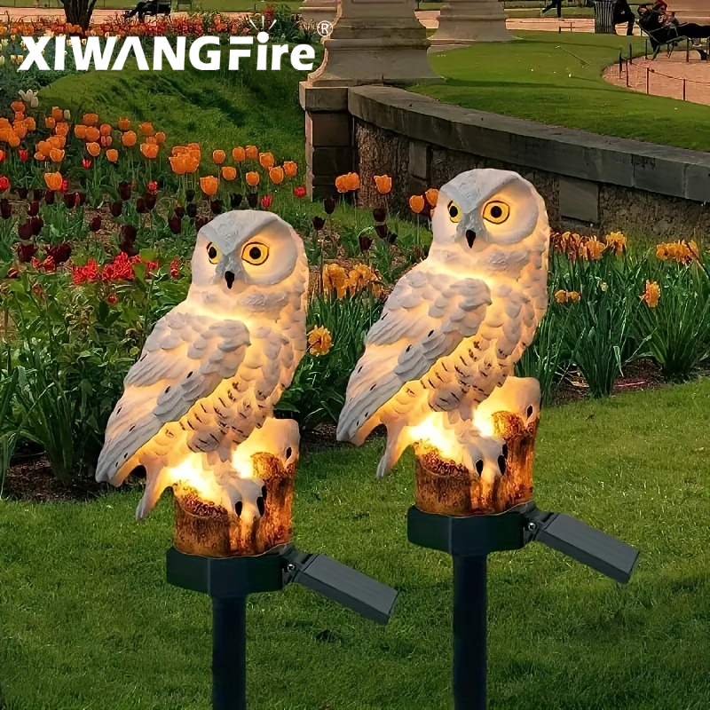 Solar Owl Statue Garden Light  - Outdoor Lighting Lumen reseña y precio