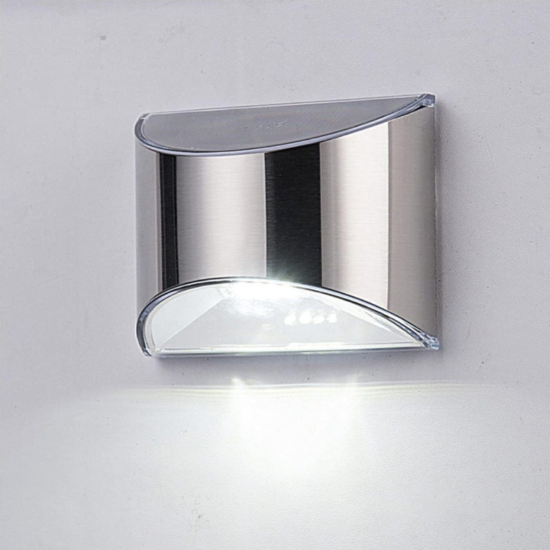 2Pcs Solar Garden Light Stainl - Outdoor Lighting On Fence reseña y precio
