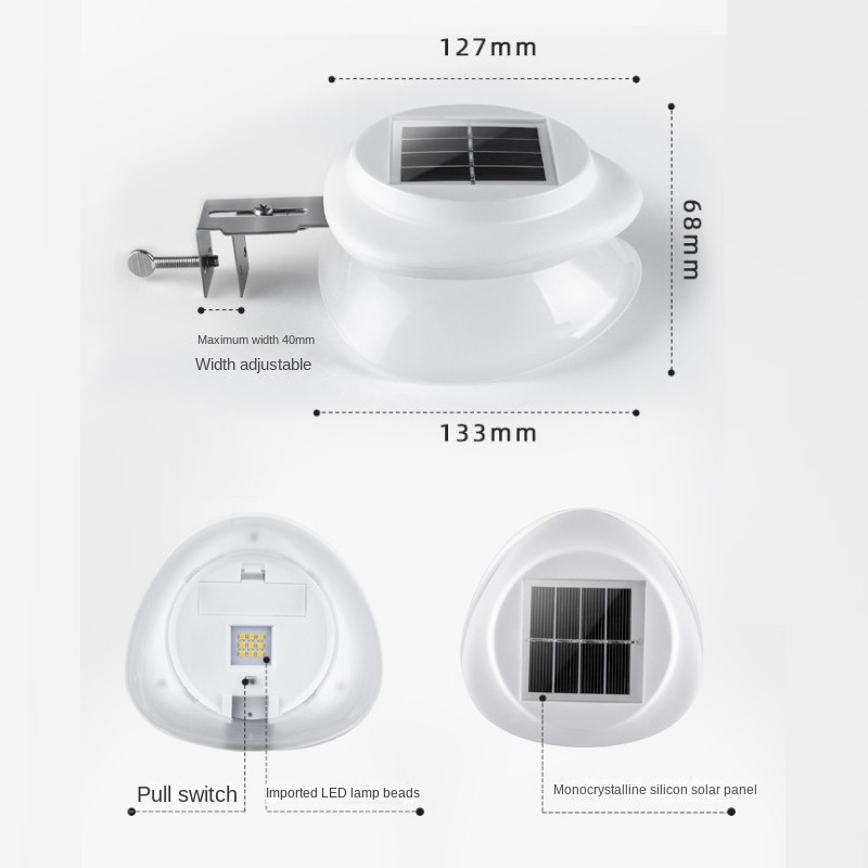 LED Solar Lights Waterproof Ou - Outdoor Lighting On Fence reseña y precio