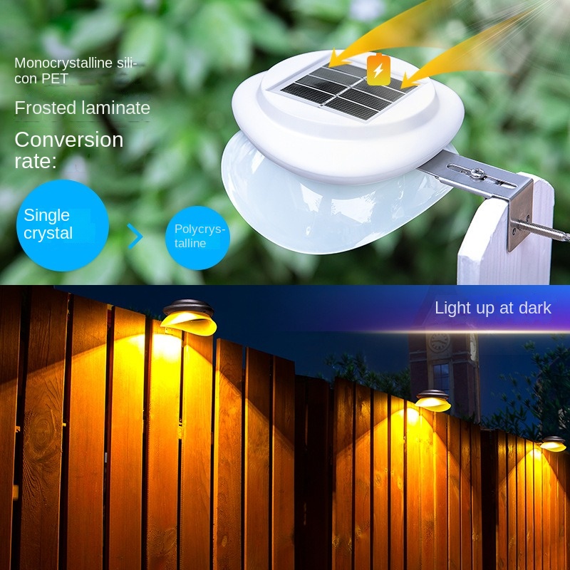 LED Solar Lights Waterproof Ou - Outdoor Lighting On Fence reseña y precio