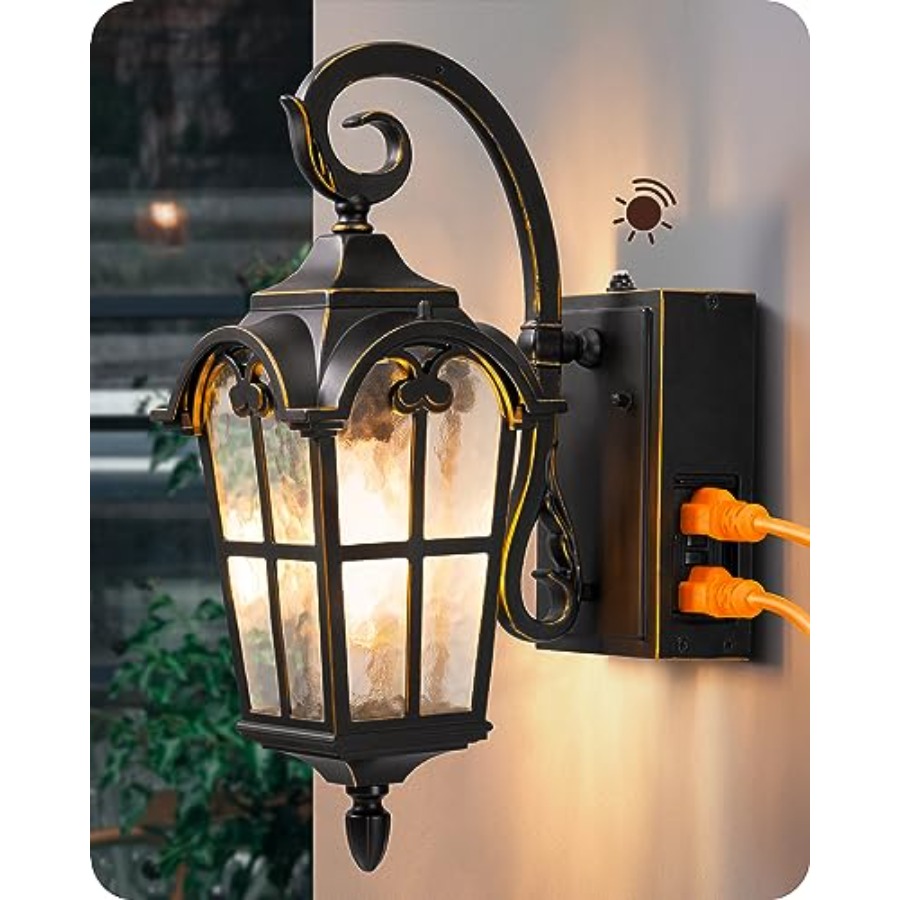 Dusk to Dawn Outdoor Wall Ligh - Outdoor Lighting No Outlet reseña y precio