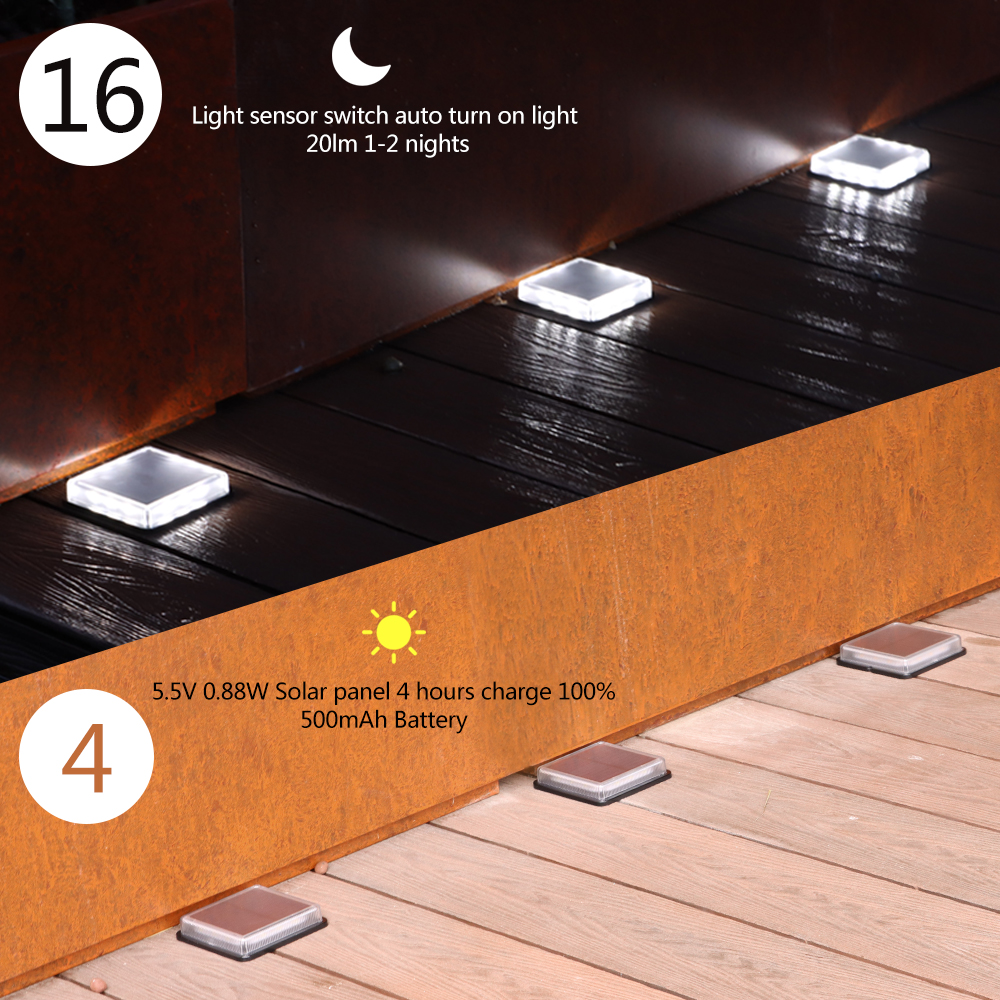 Solar Deck Light Outdoor Water - Outdoor Lighting Ground Fixtures reseña y precio