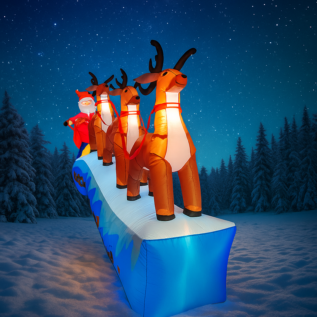 11.8FT Santa Claus Reindeer Sl - Outdoor Lighting Manufacturers reseña y precio